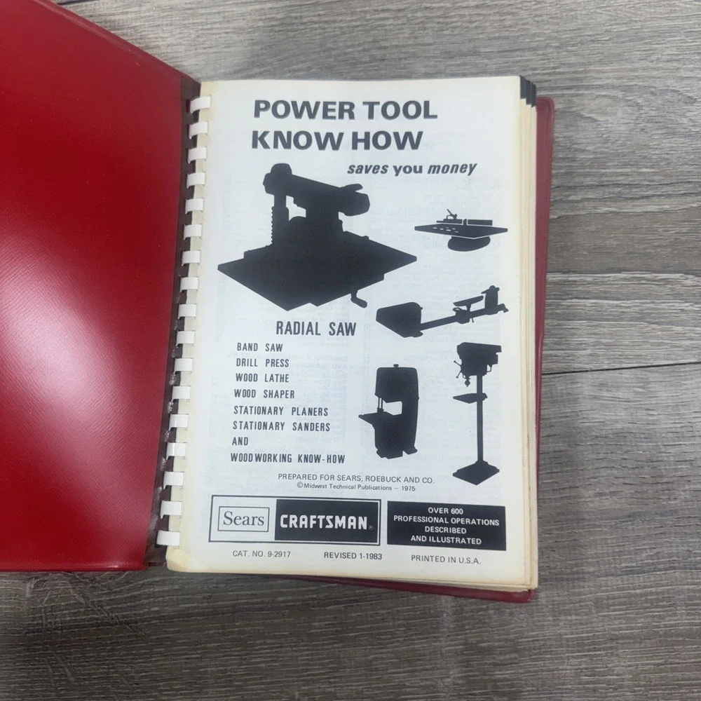 Sears Craftsman Power Tool Book -Radial Saw   1970's - Manual # 9 2917